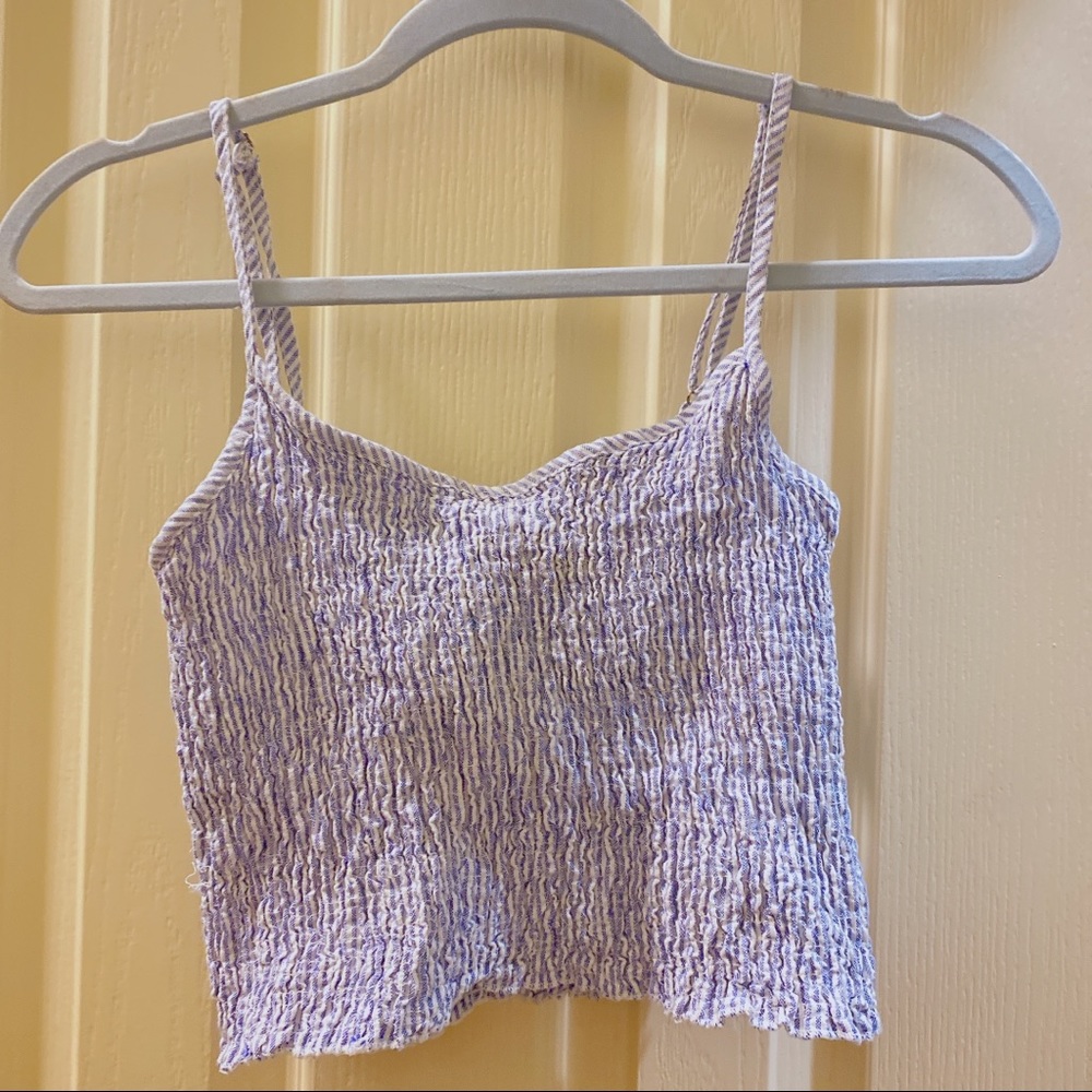Brandy Melville blue white tank top